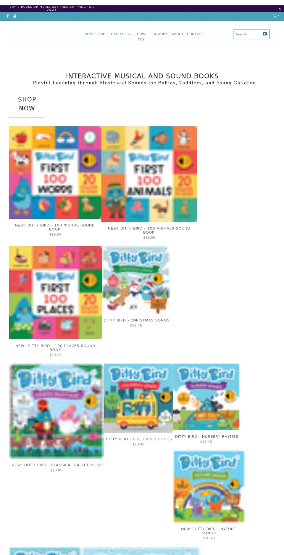 dittybird.com shopify website screenshot