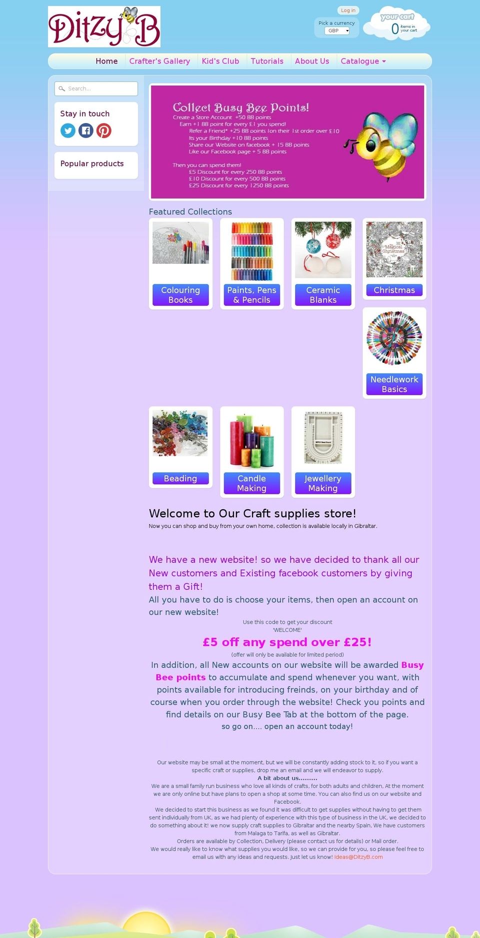 ditzyb.com shopify website screenshot