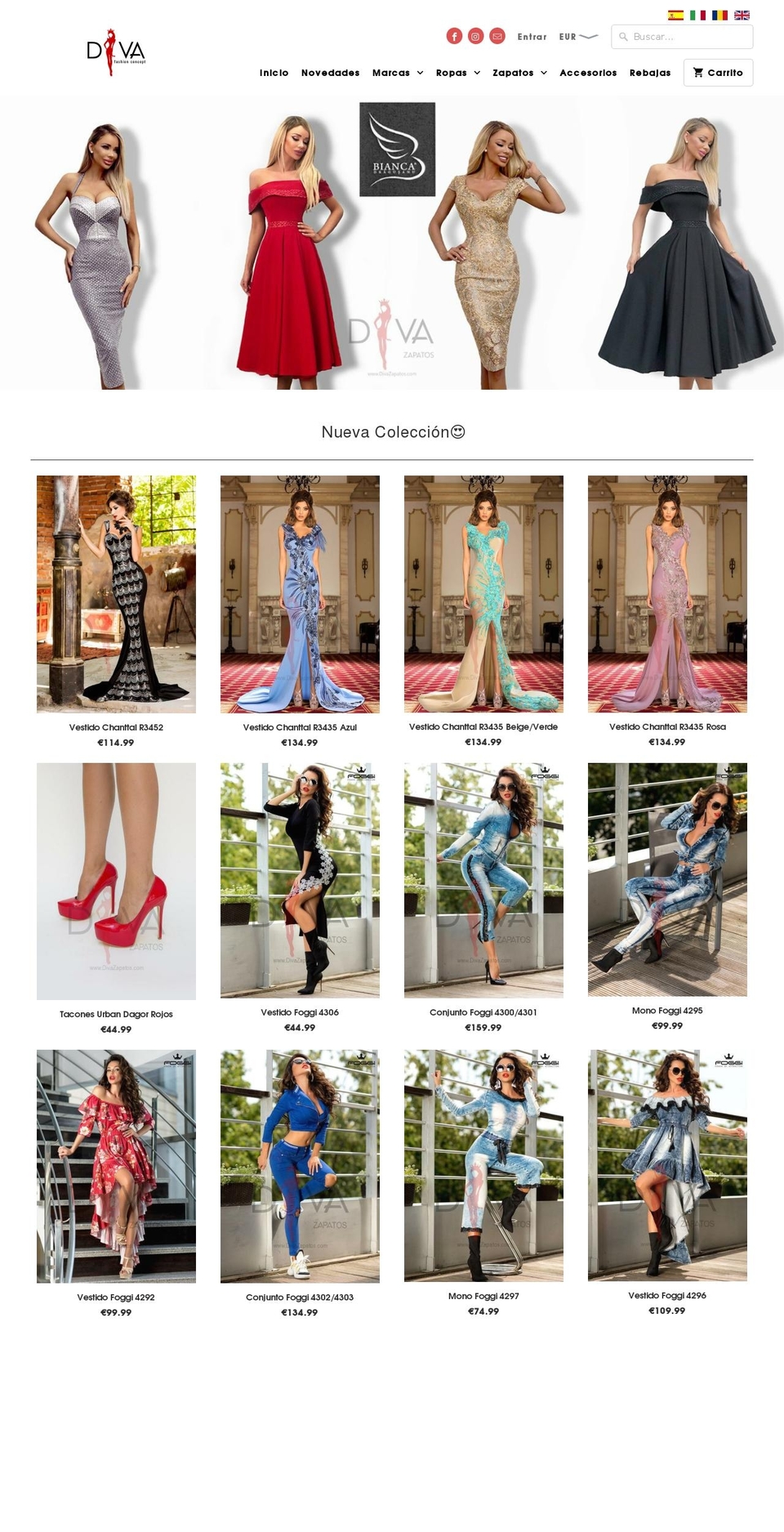 Mobila Shopify theme site example diva-zapatos.com