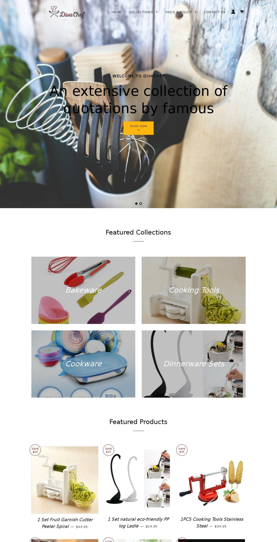 divachef.net shopify website screenshot