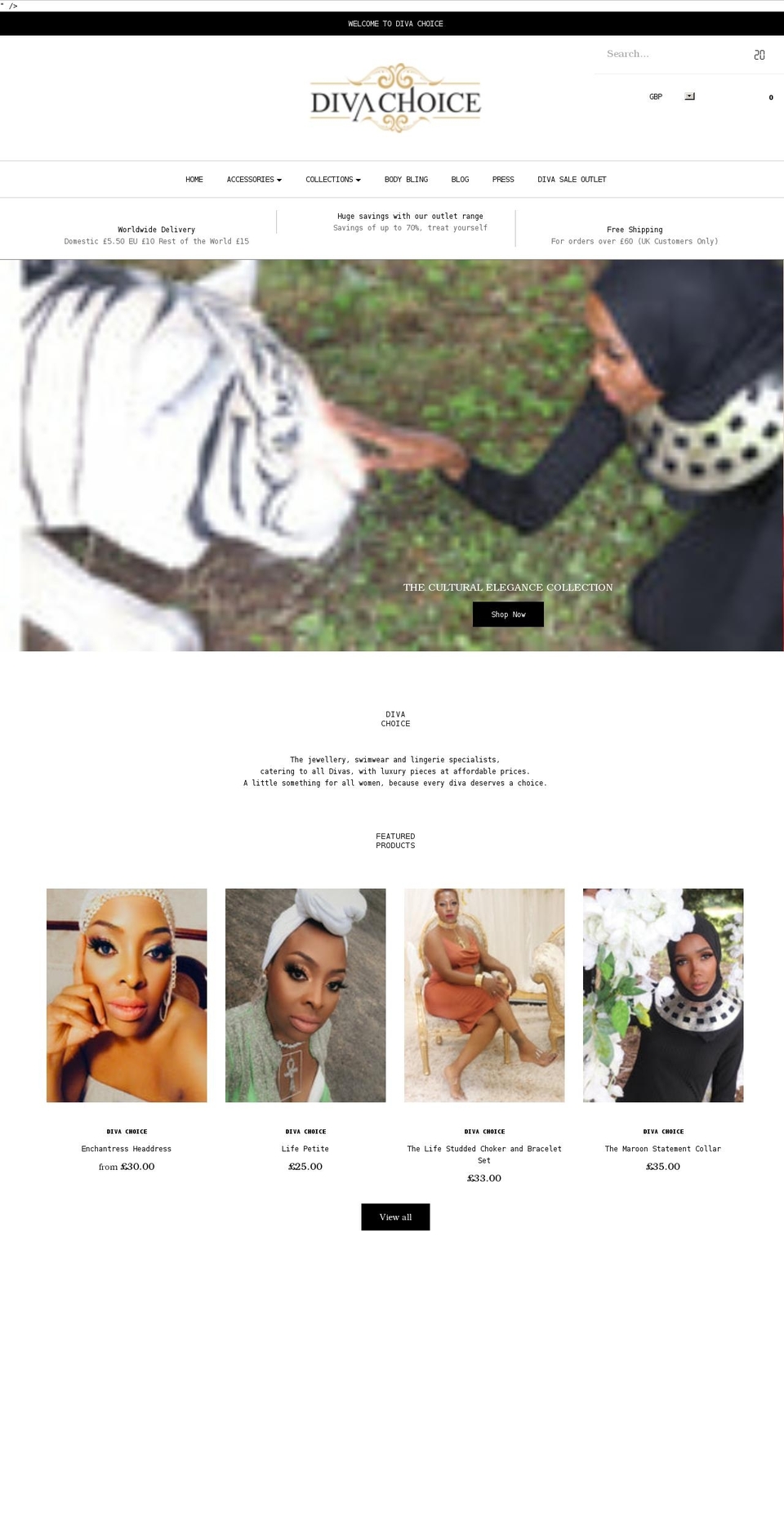 divachoice.co.uk shopify website screenshot