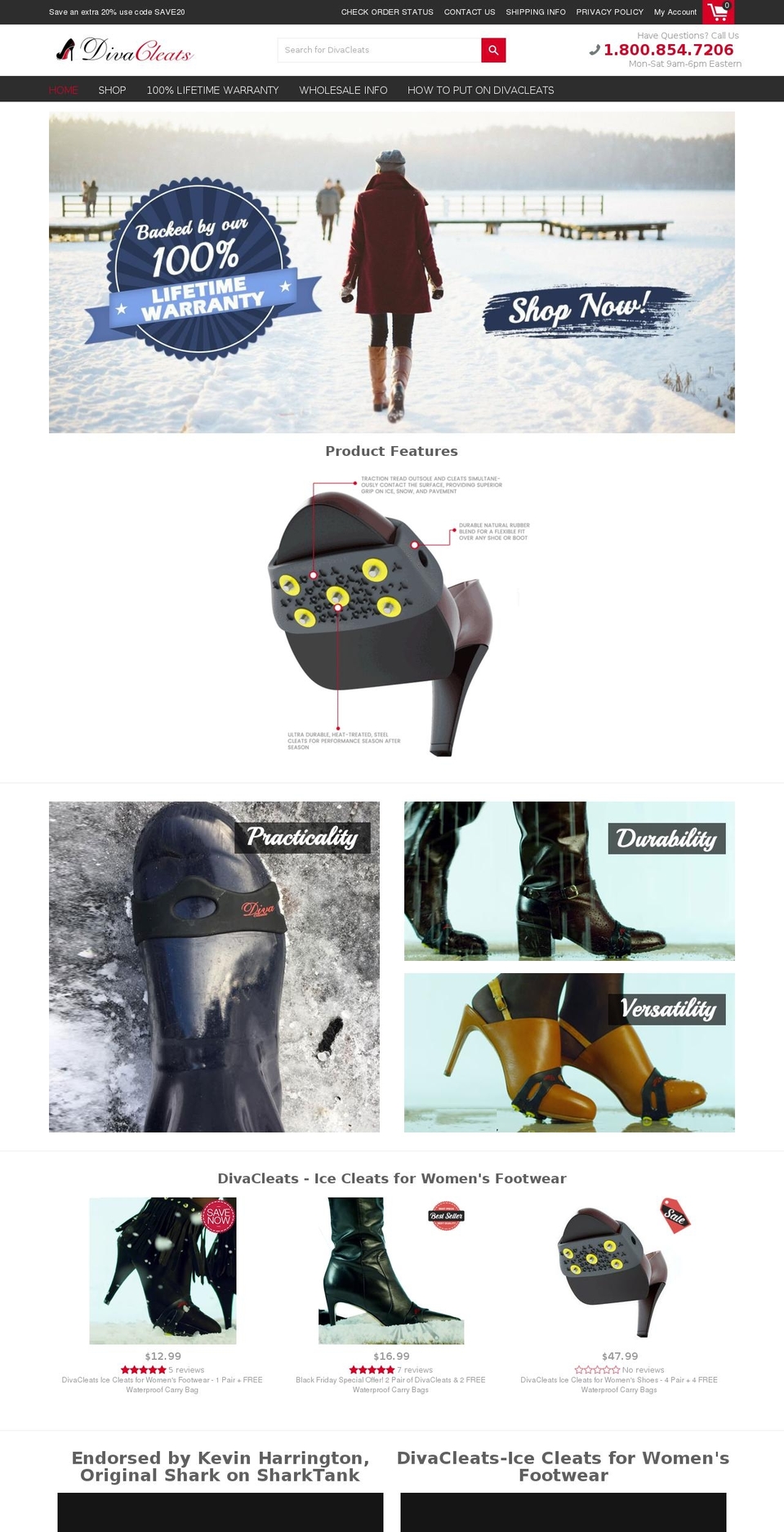 divacleats.com — Shopify storefront screenshot