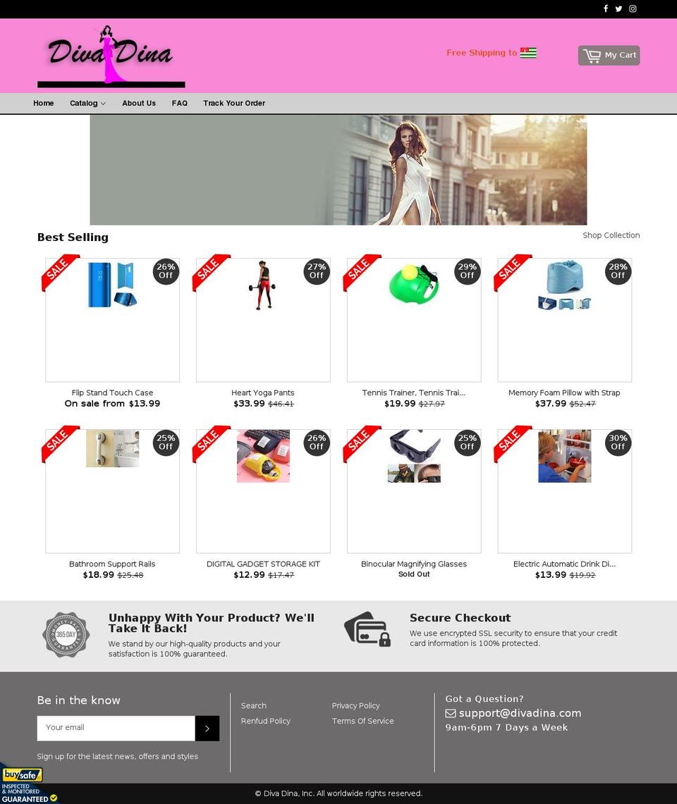 divadina.com — Shopify storefront screenshot