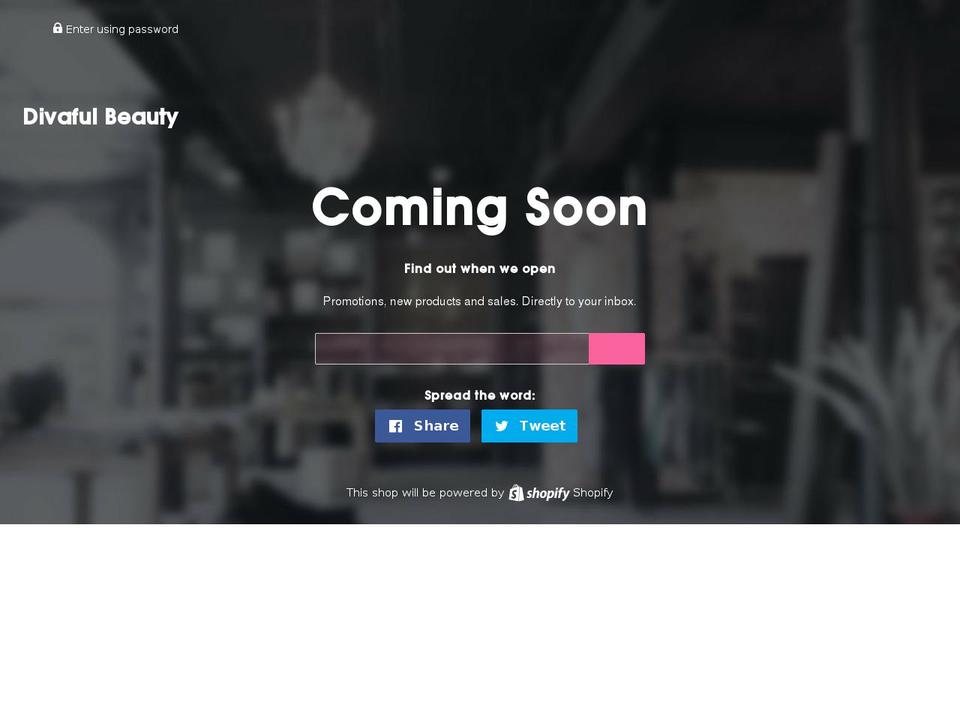 divafulbeauty.com shopify website screenshot