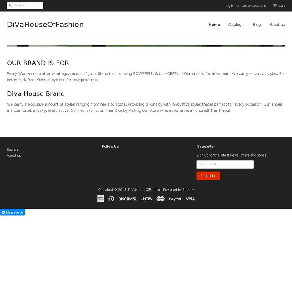 divahouseoffashion.com — Shopify storefront screenshot
