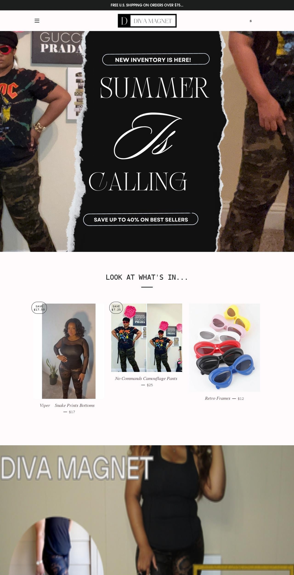 divamagnet.com shopify website screenshot