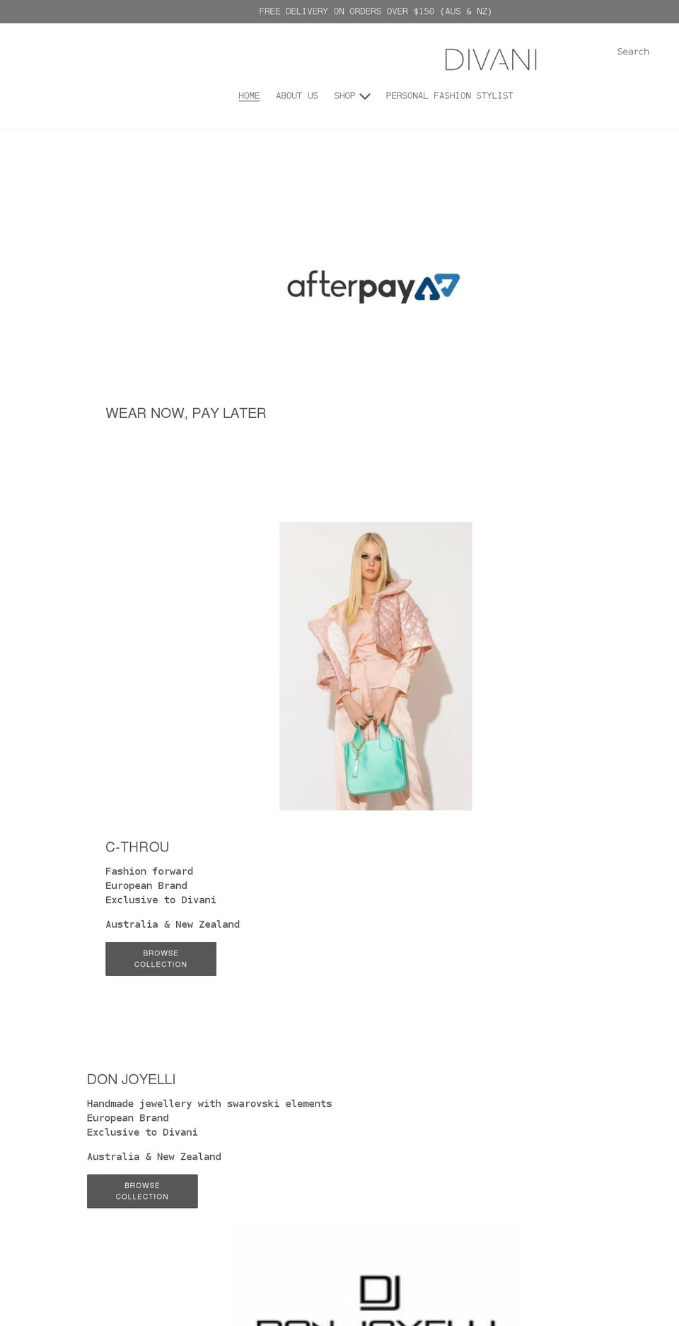 divani.com.au shopify website screenshot