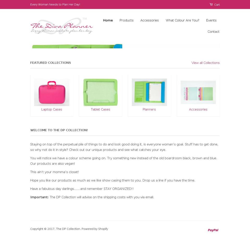 divaplanner.ca shopify website screenshot