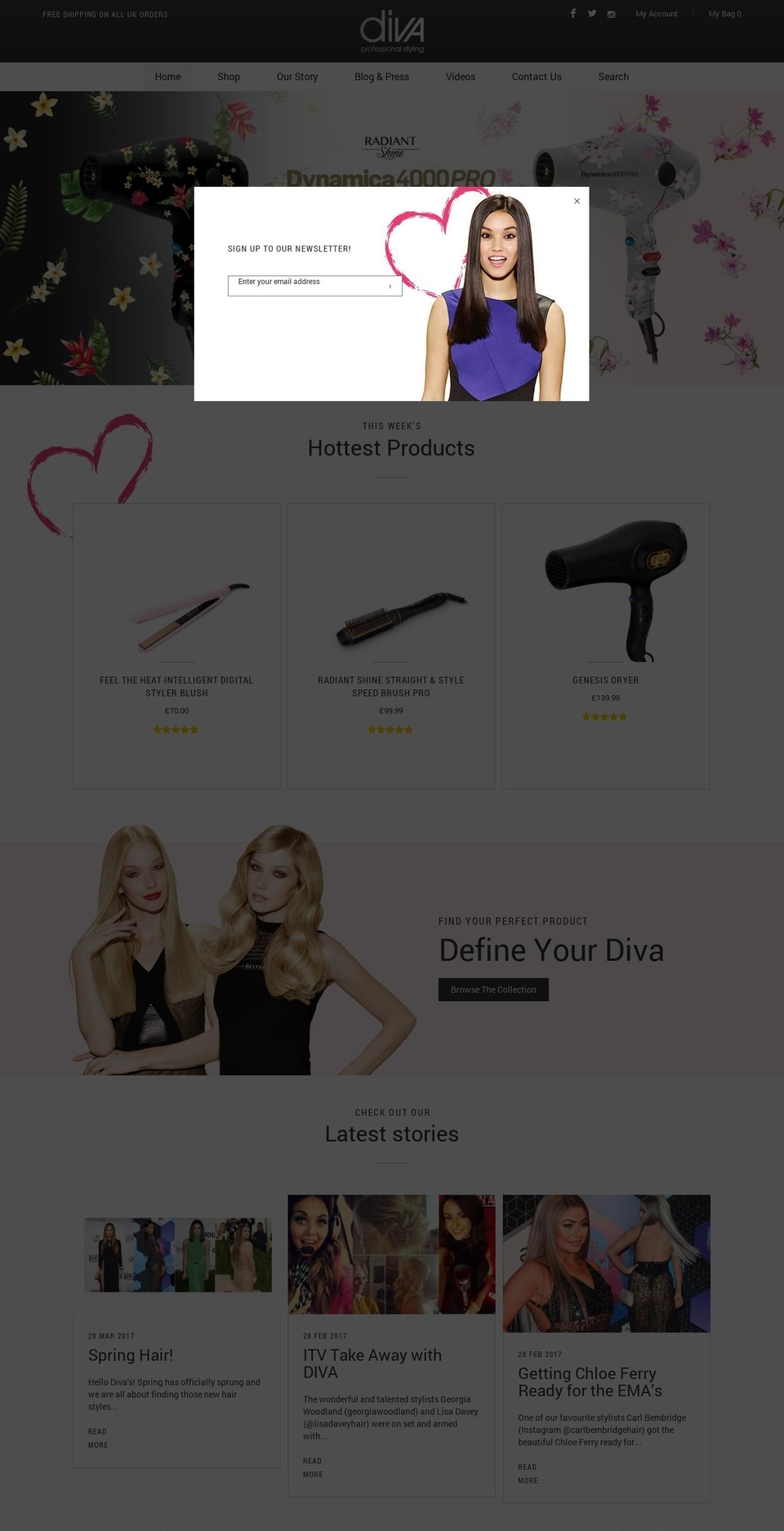 divapro.co.uk shopify website screenshot