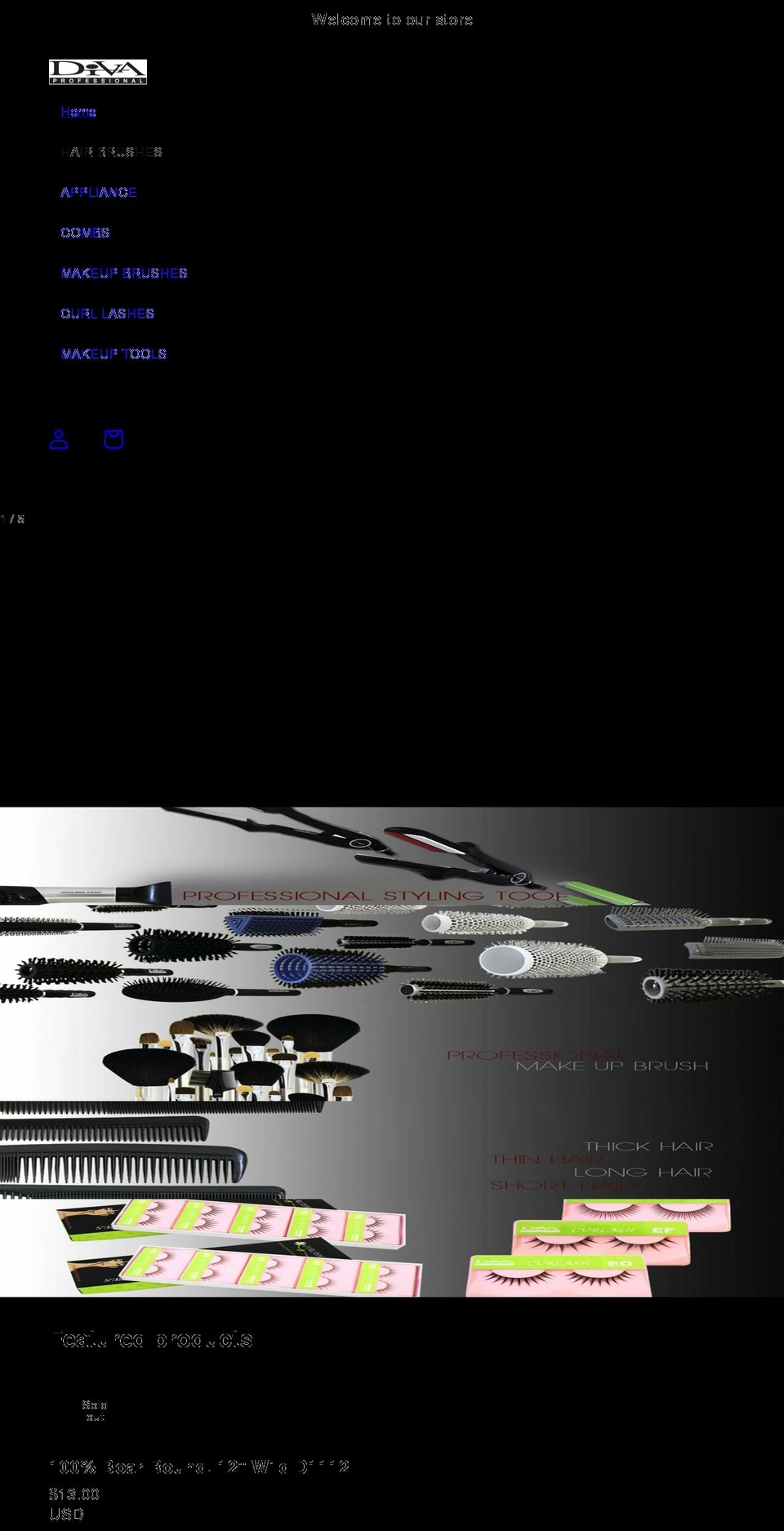 divaproductshop.com shopify website screenshot