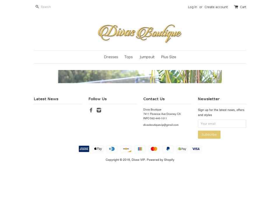 divasboutiquevip.com — Shopify storefront screenshot