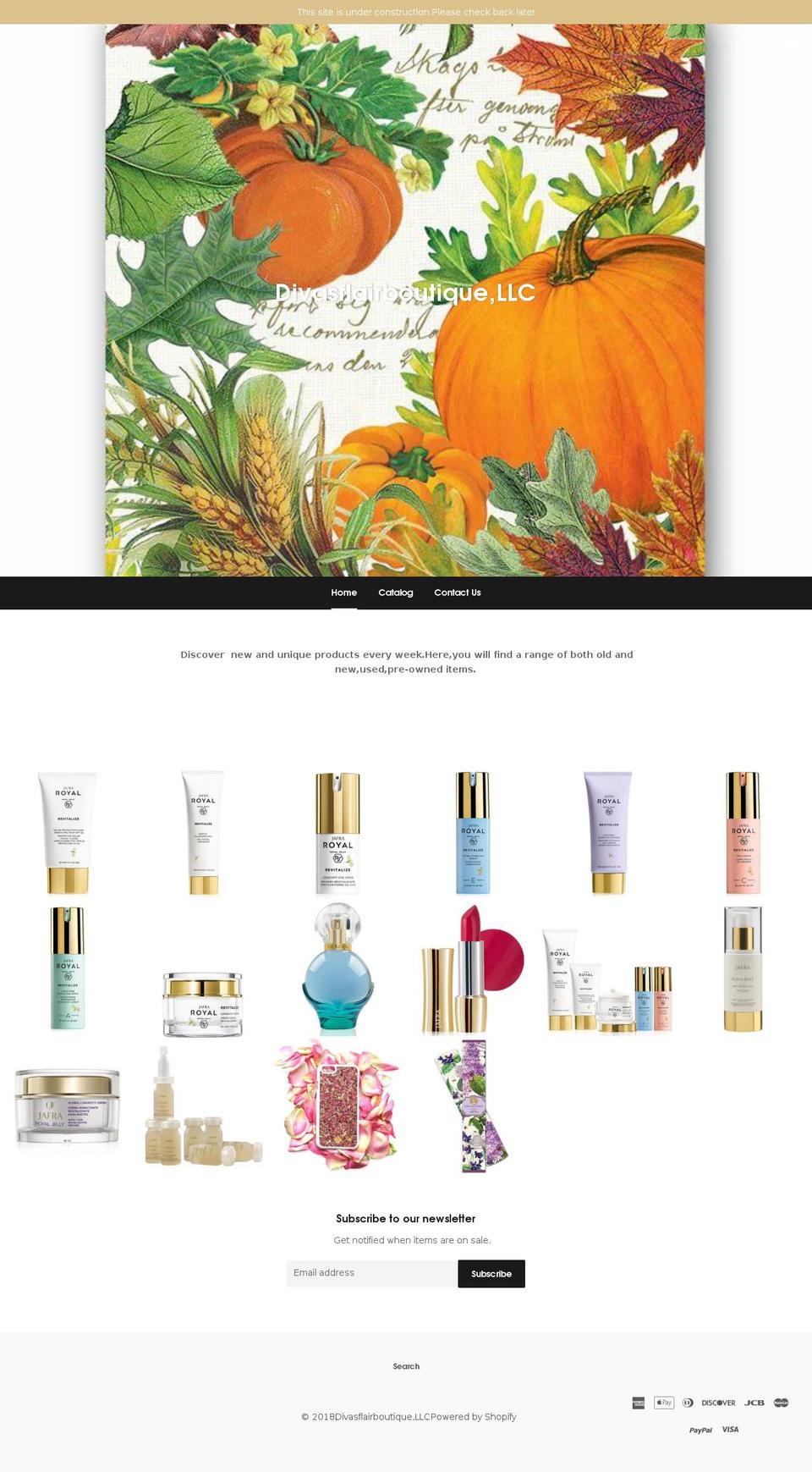 divasflairboutique.com — Shopify storefront screenshot