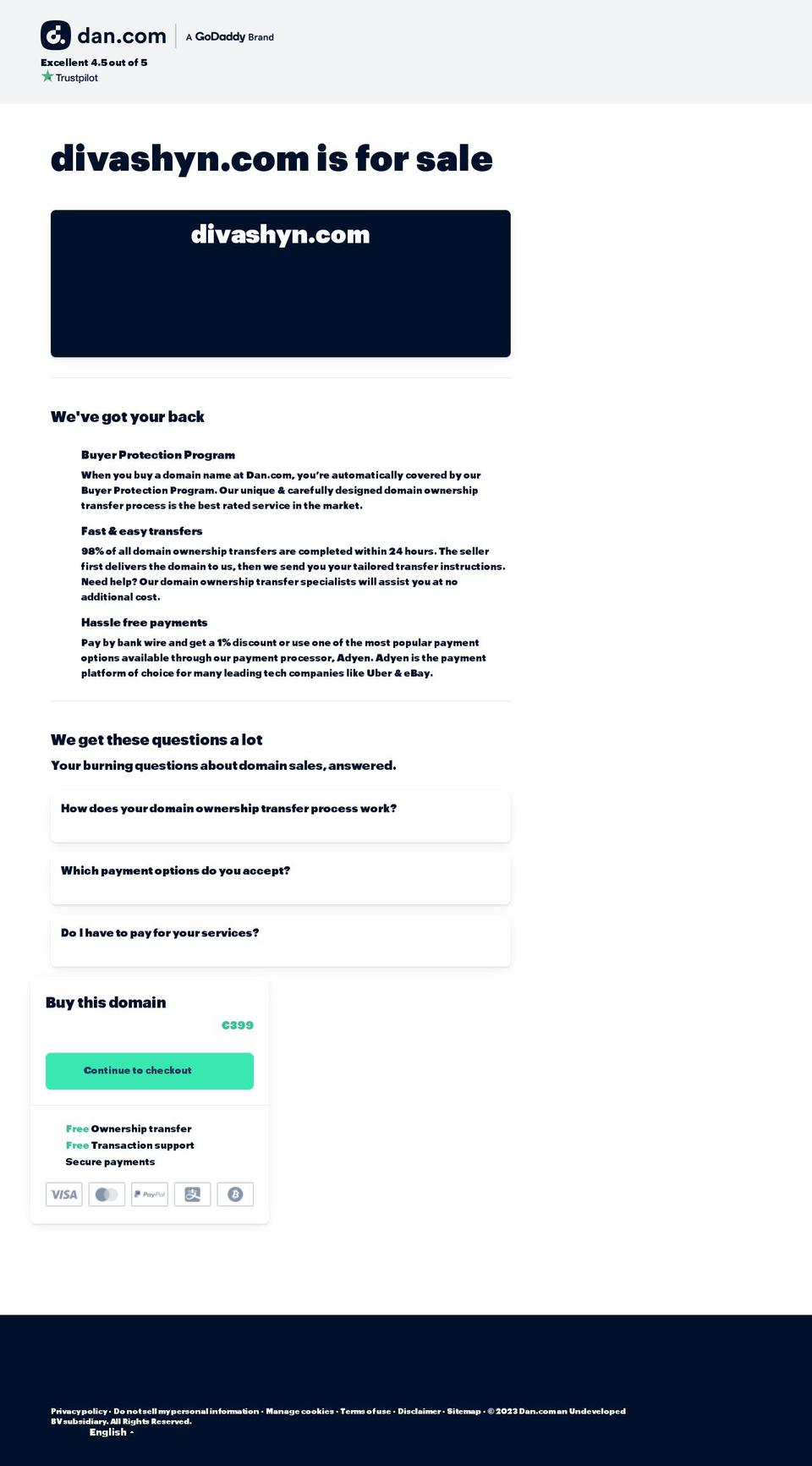 divashyn.com — Shopify storefront screenshot