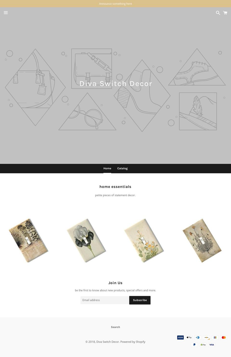divaswitchdecor.com — Shopify storefront screenshot