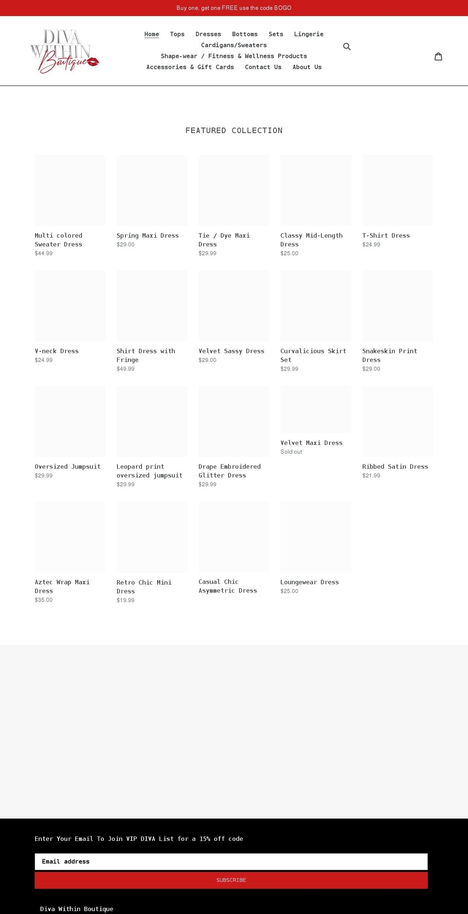 divawithinboutique.com shopify website screenshot