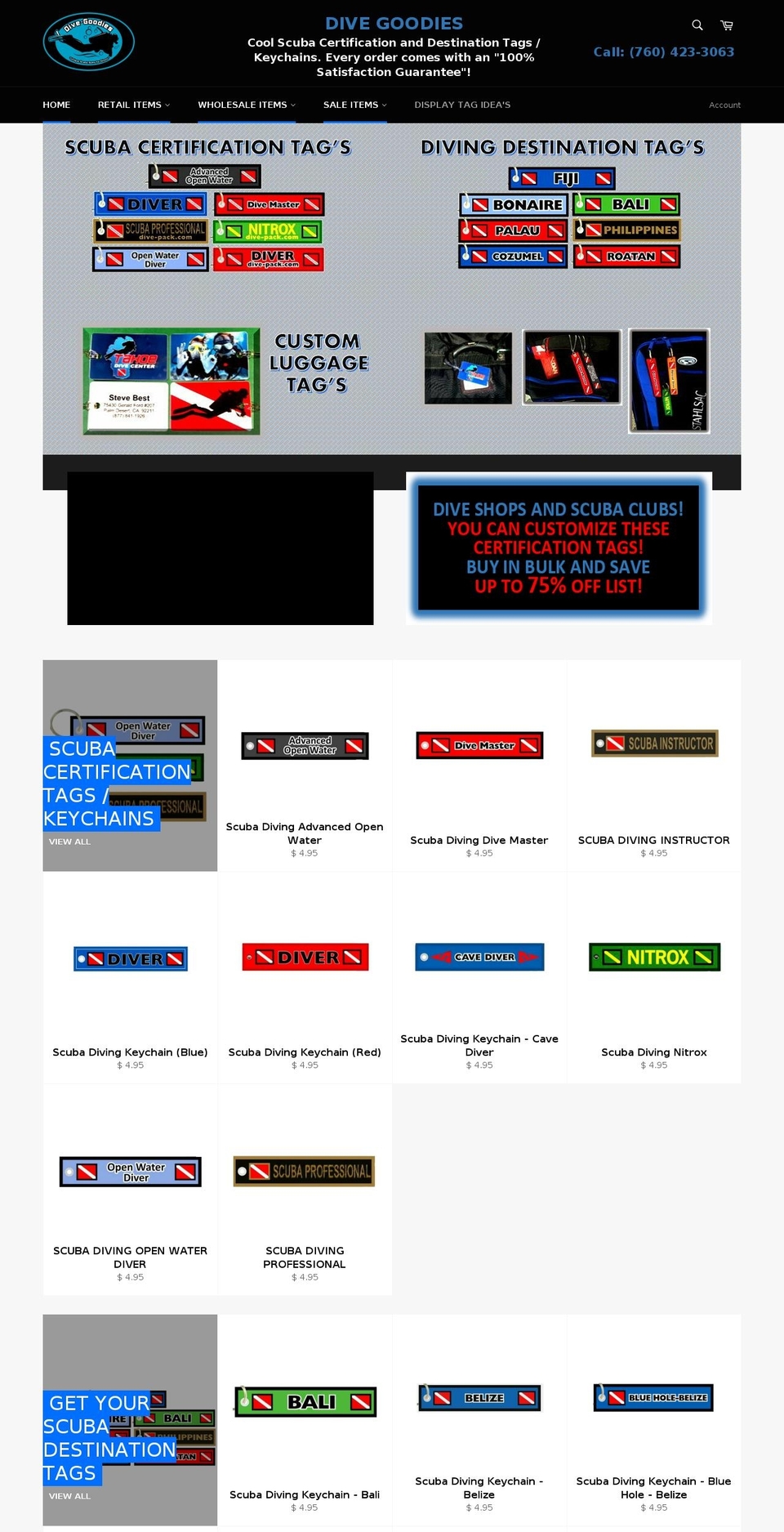 dive-goodies.com — Shopify storefront screenshot