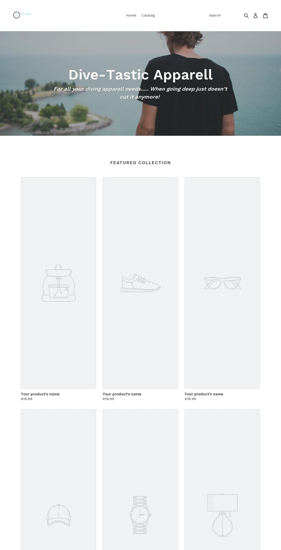 dive-tastic.com — Shopify storefront screenshot