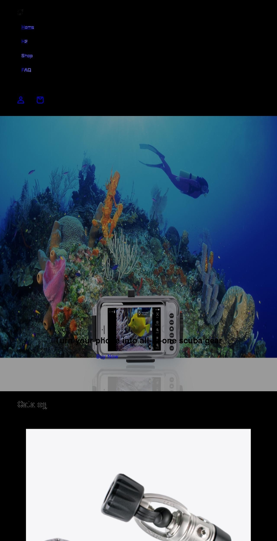 divegear.org shopify website screenshot