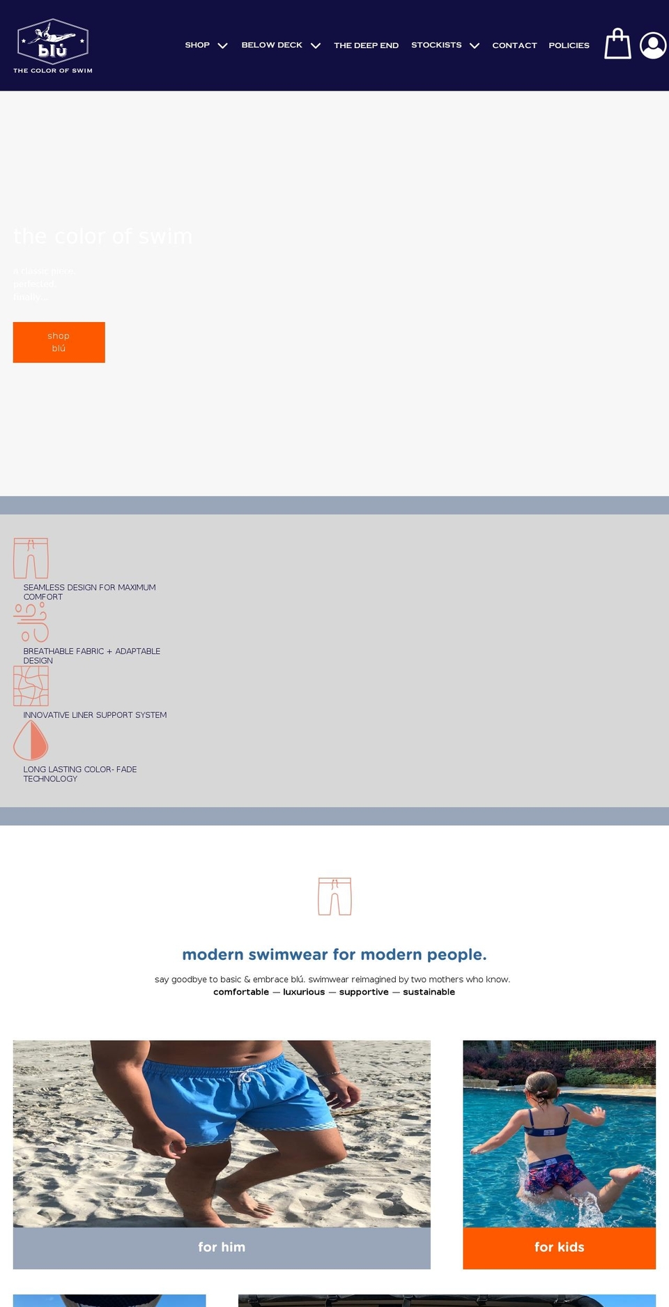 diveintoblu.com shopify website screenshot