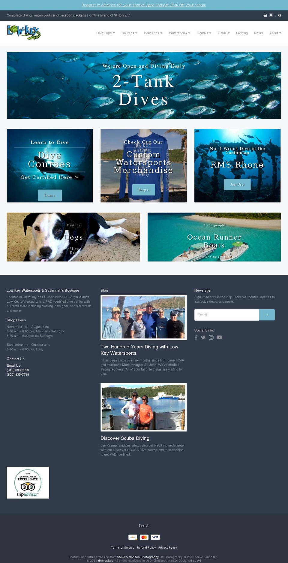 divelowkey.com — Shopify storefront screenshot