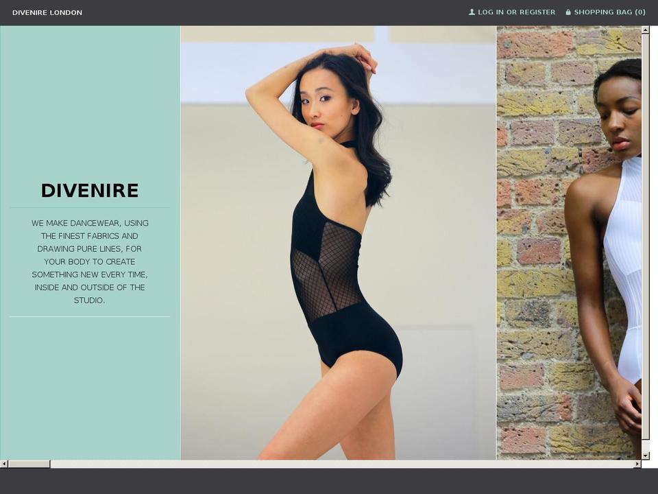 divenire.london shopify website screenshot