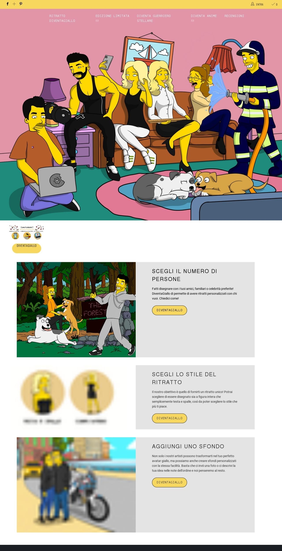 diventagiallo.com shopify website screenshot
