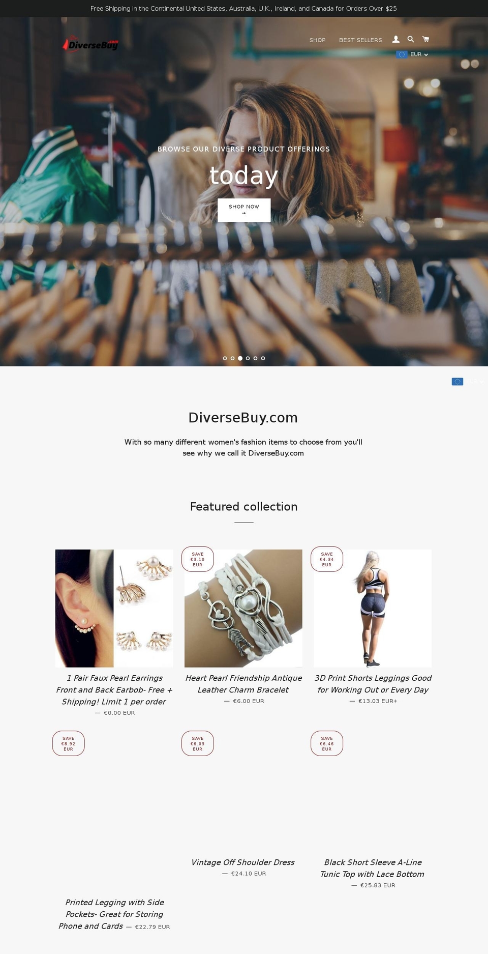 diversebuy.com — Shopify storefront screenshot