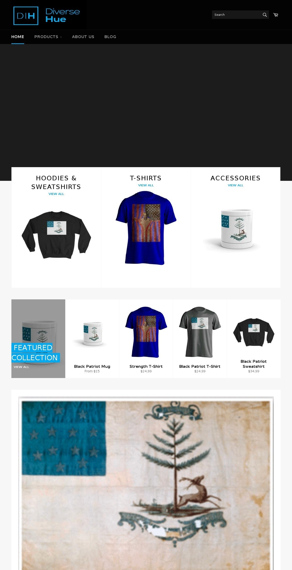 diversehue.com — Shopify storefront screenshot