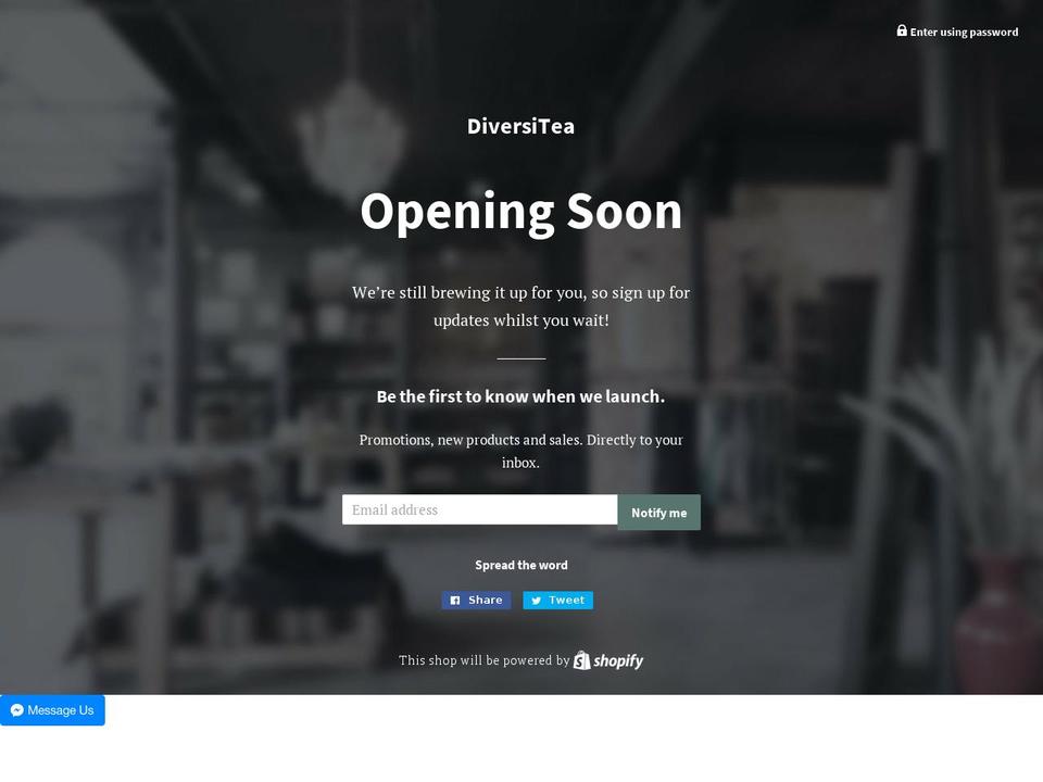 diversitea.co shopify website screenshot