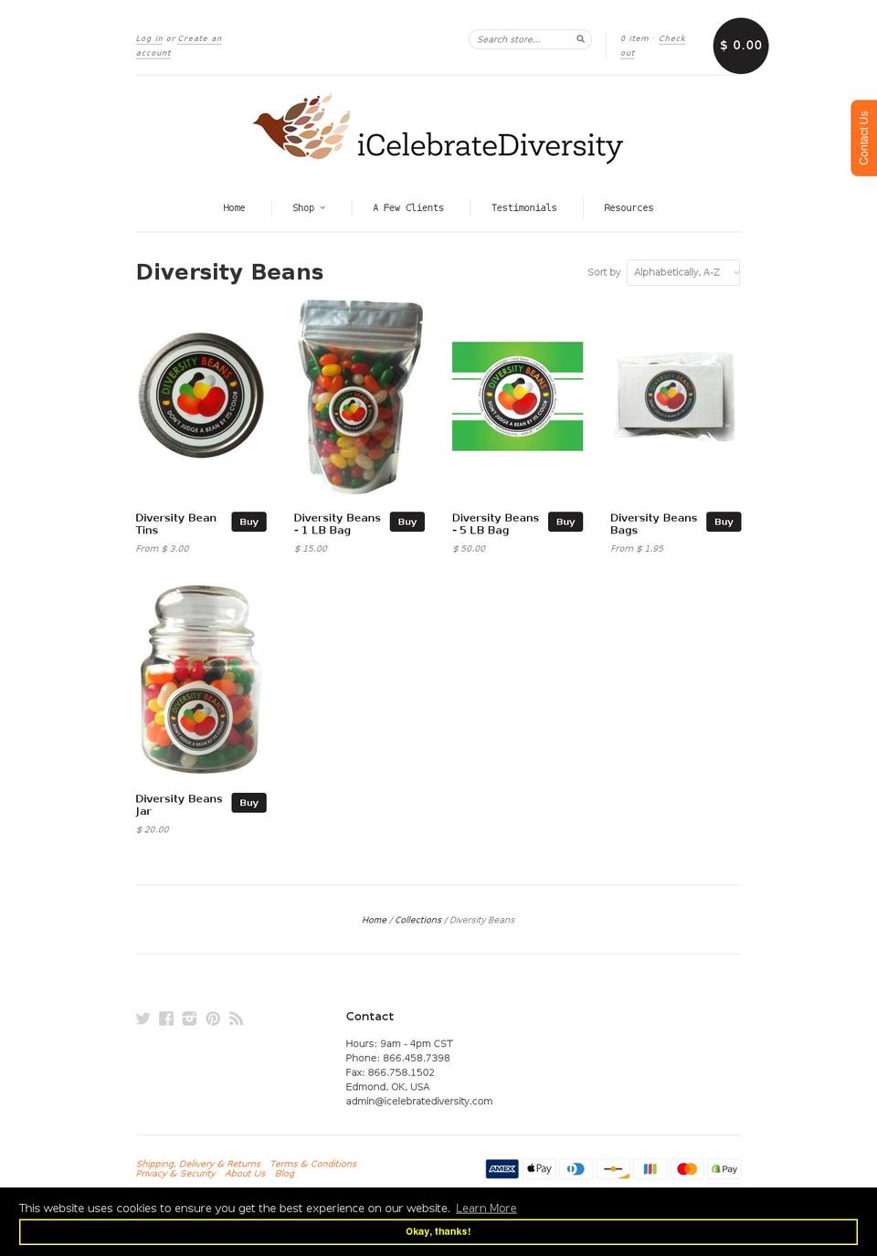 diversityjellybeans.com — Shopify storefront screenshot