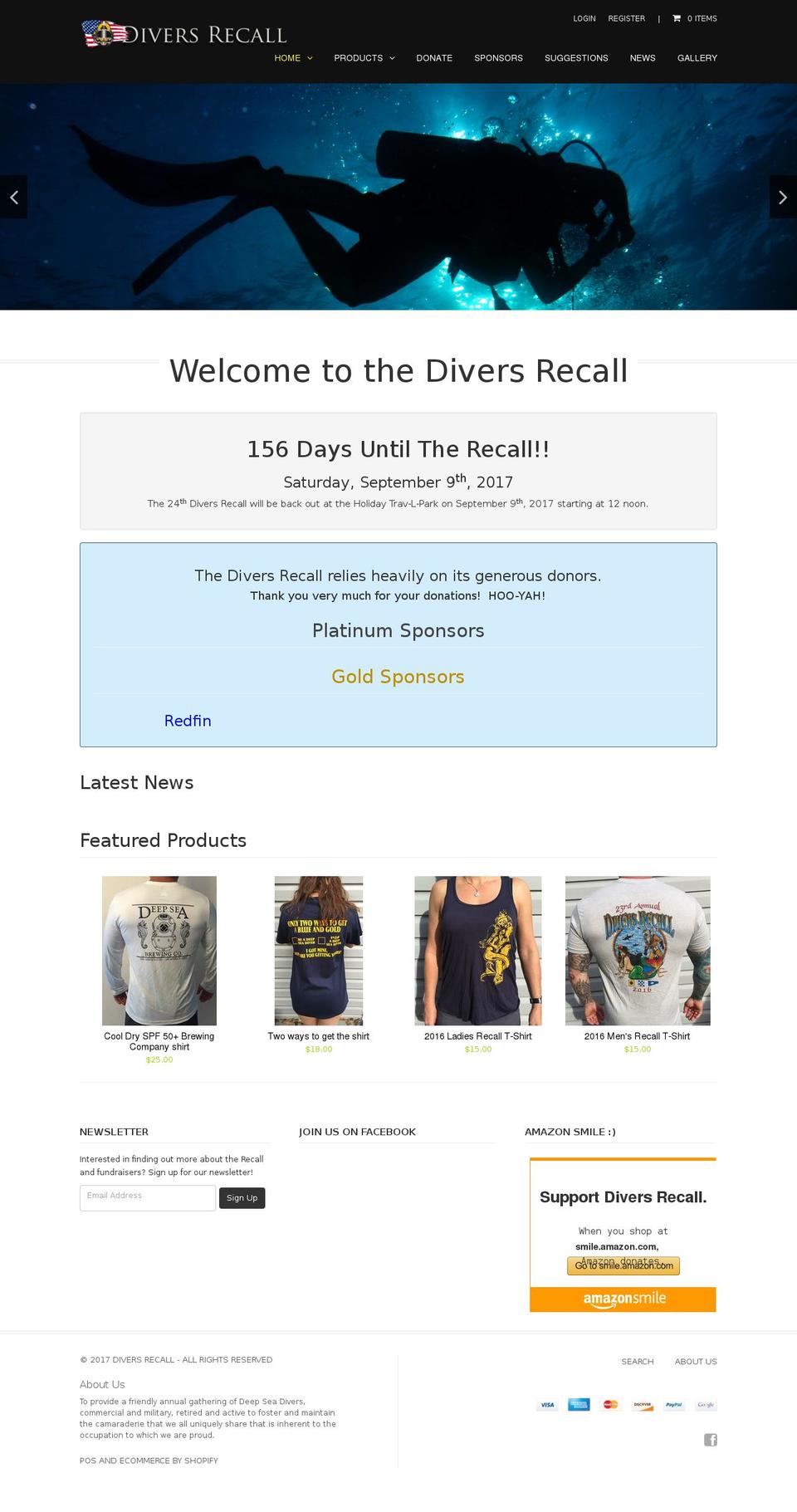 diversrecall.org shopify website screenshot