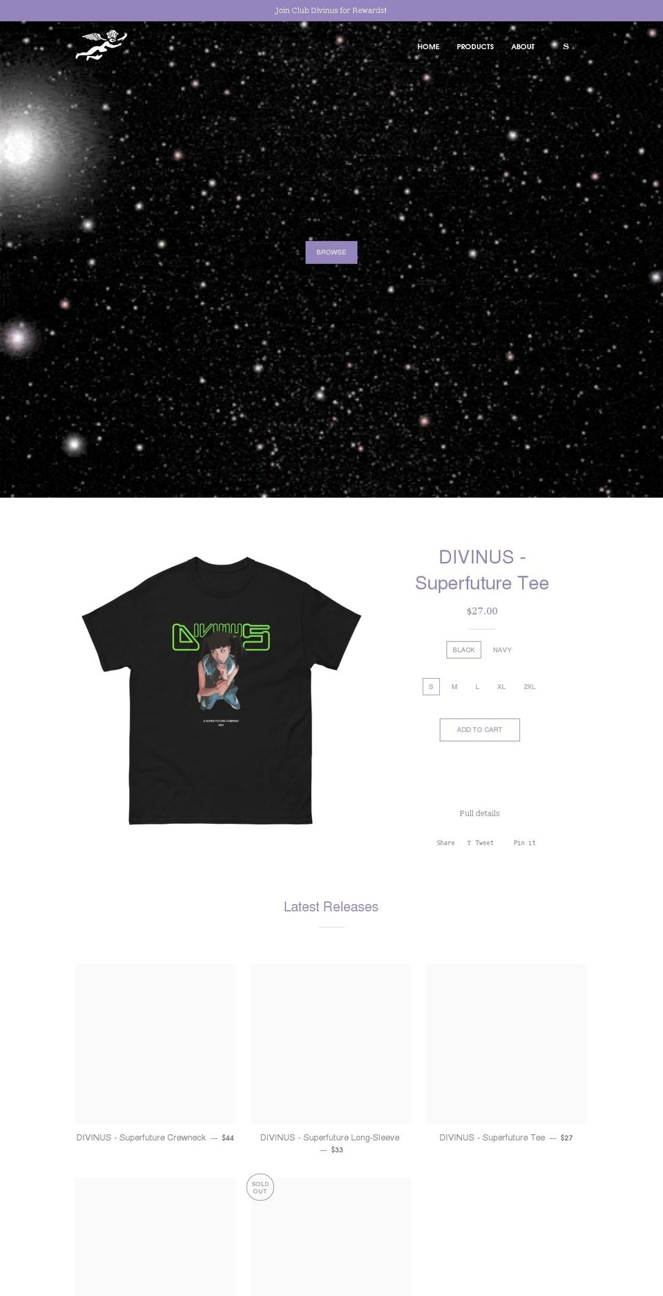 FINAL Shopify theme site example divin.us