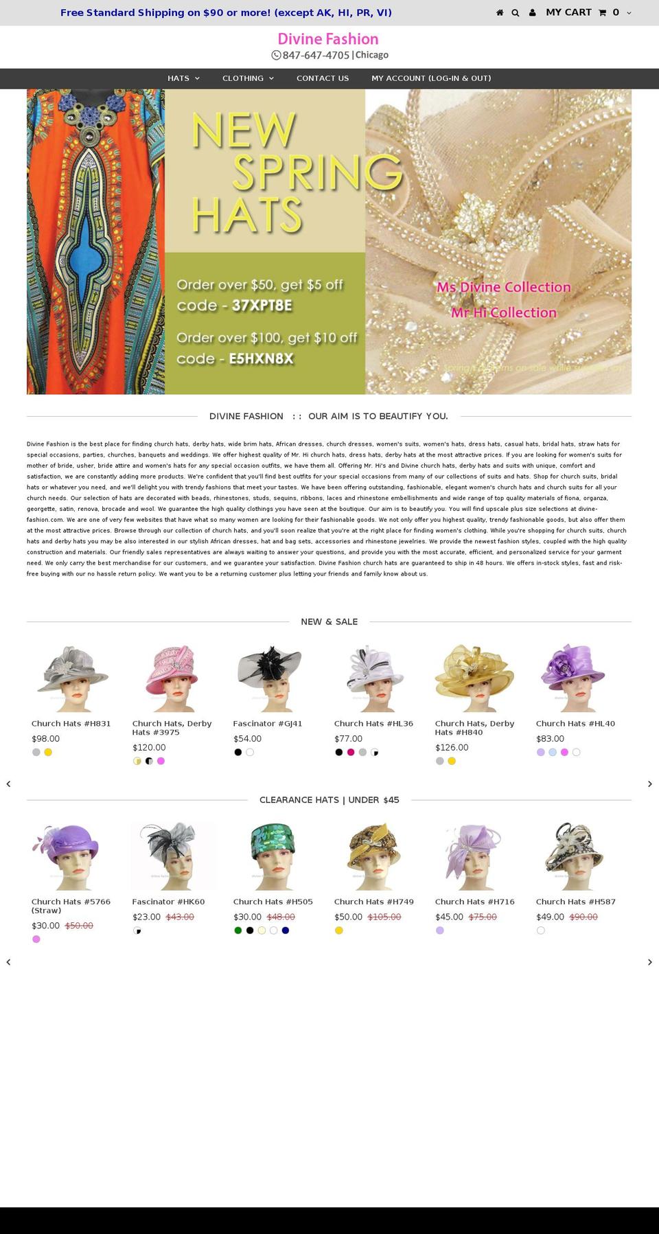 divine-fashion.com shopify website screenshot