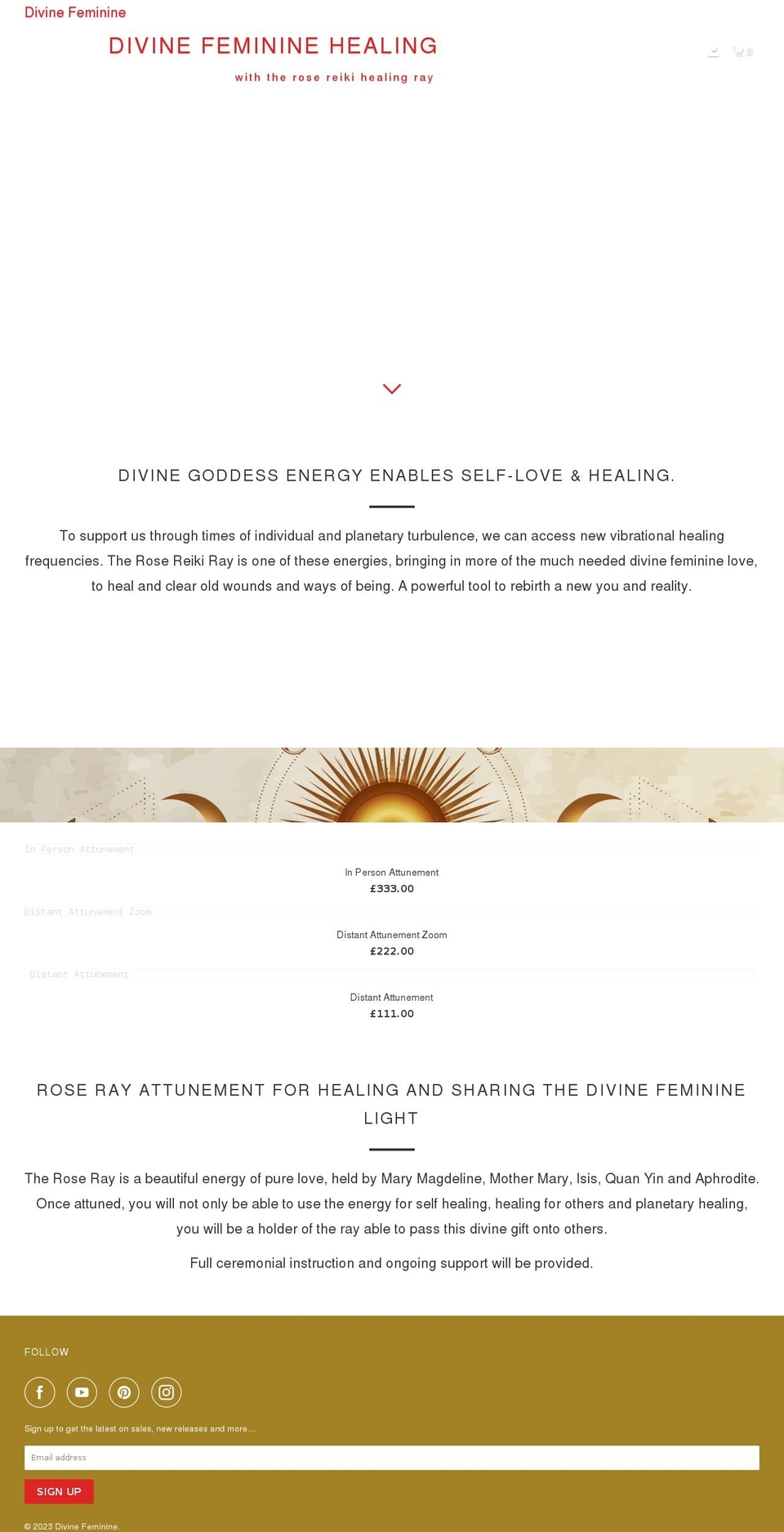 divine-feminine.org shopify website screenshot