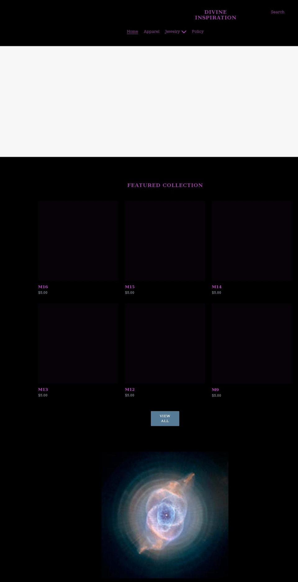 divine1nspiration.com shopify website screenshot