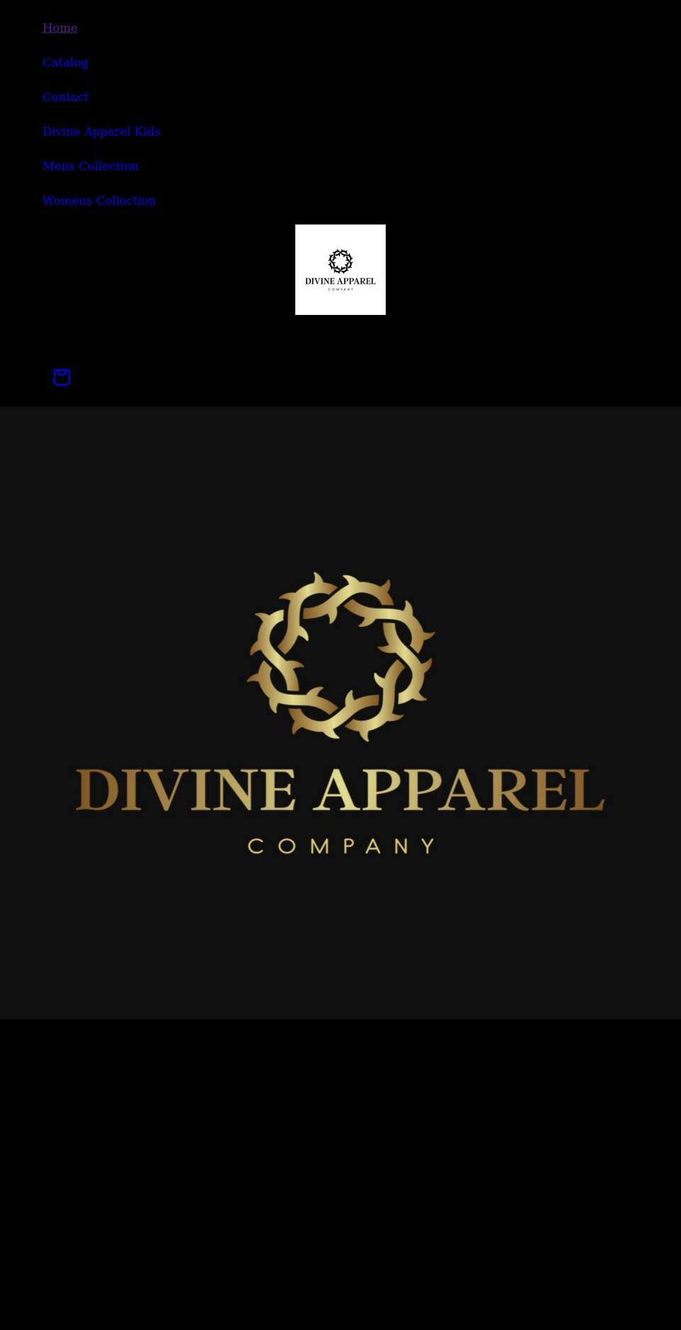 divineapparelcompany.com shopify website screenshot
