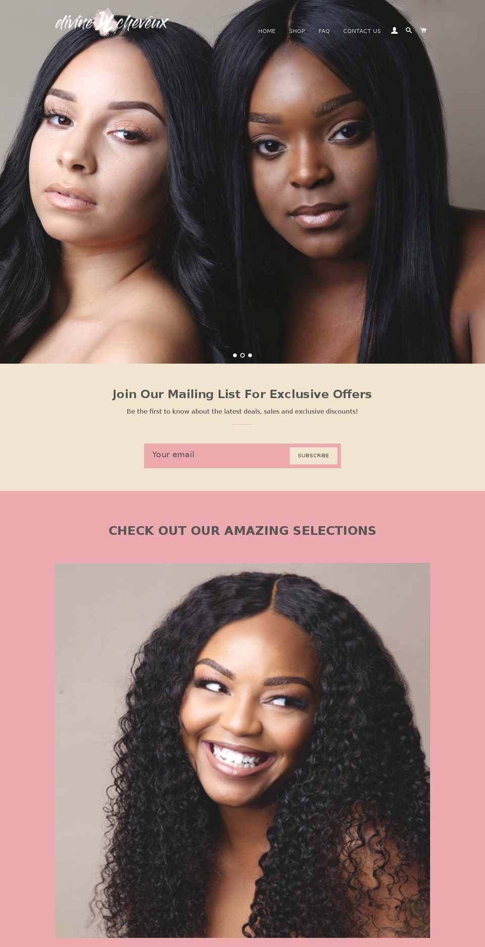divinecheveux.com — Shopify storefront screenshot