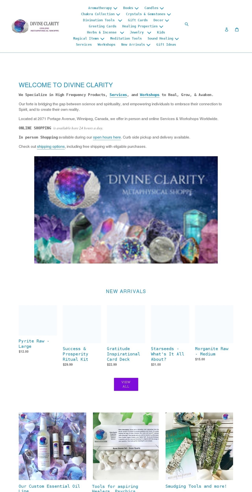 divineclarity.shop shopify website screenshot