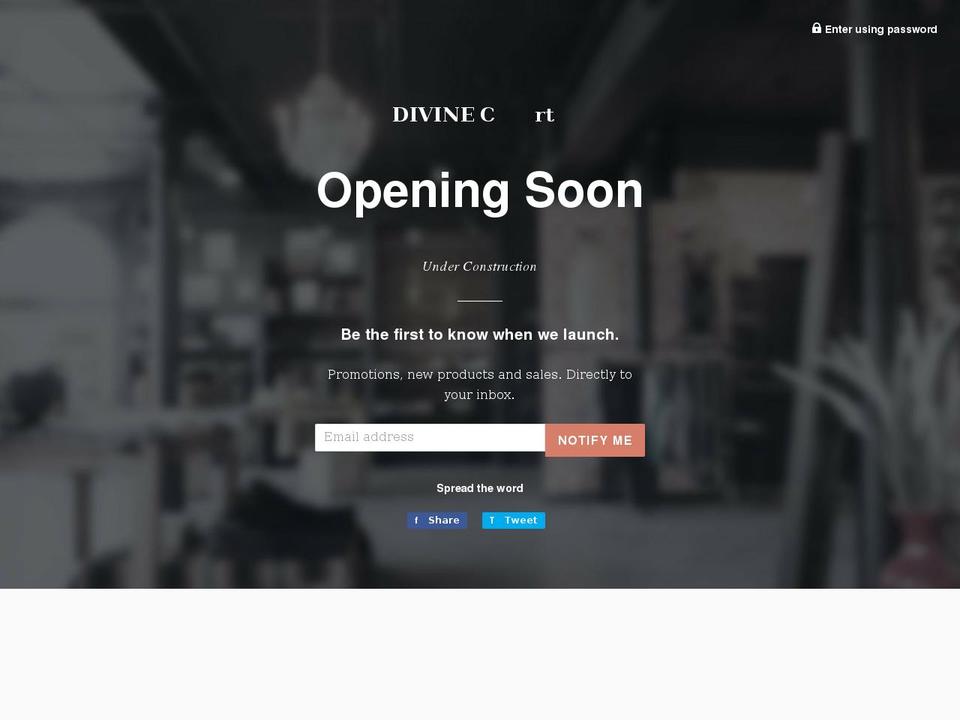 divinecomforts.com shopify website screenshot