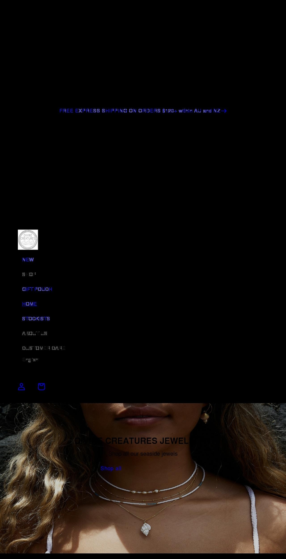 divinecreaturescatalogue.com.au shopify website screenshot