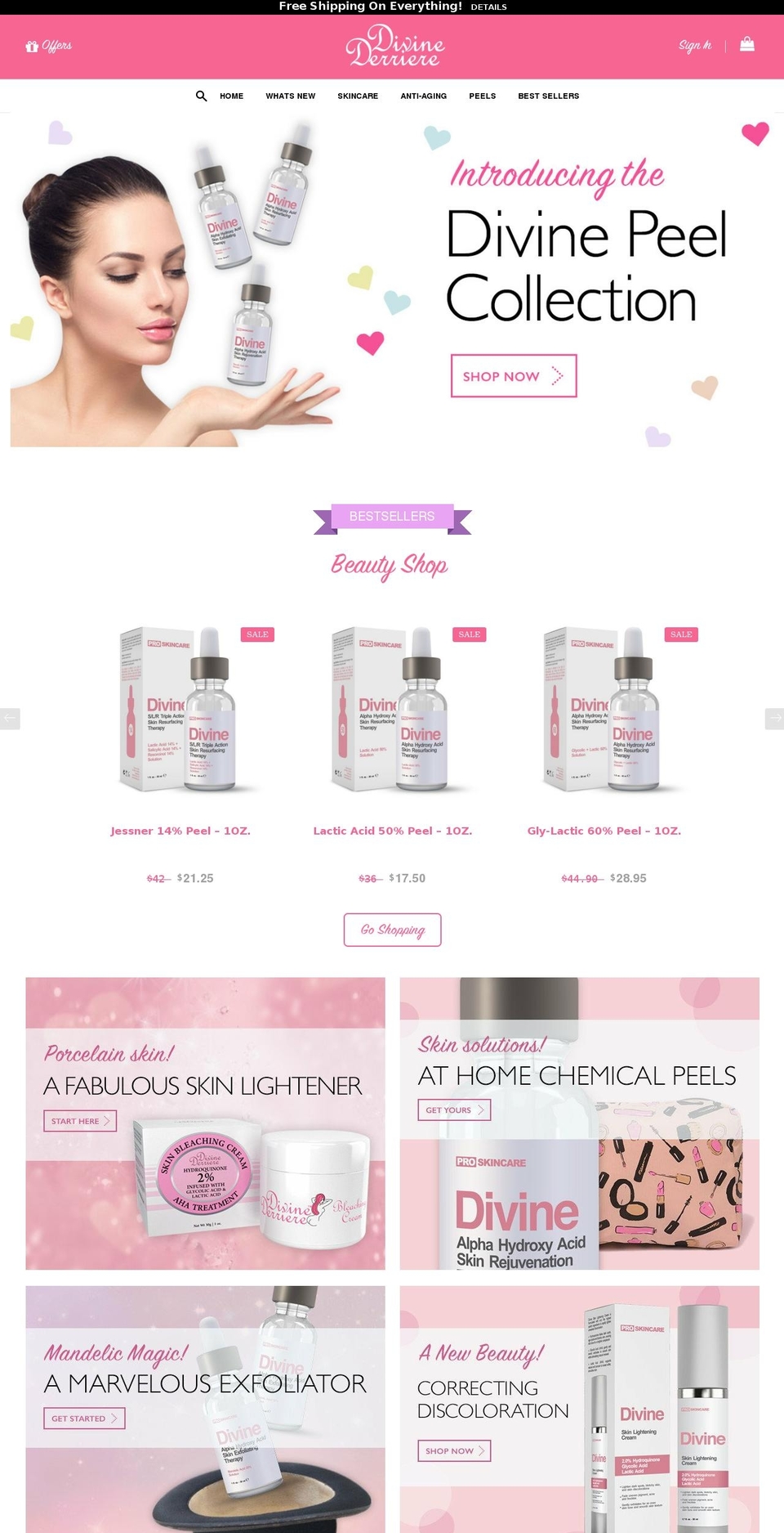 divinederriere.com shopify website screenshot