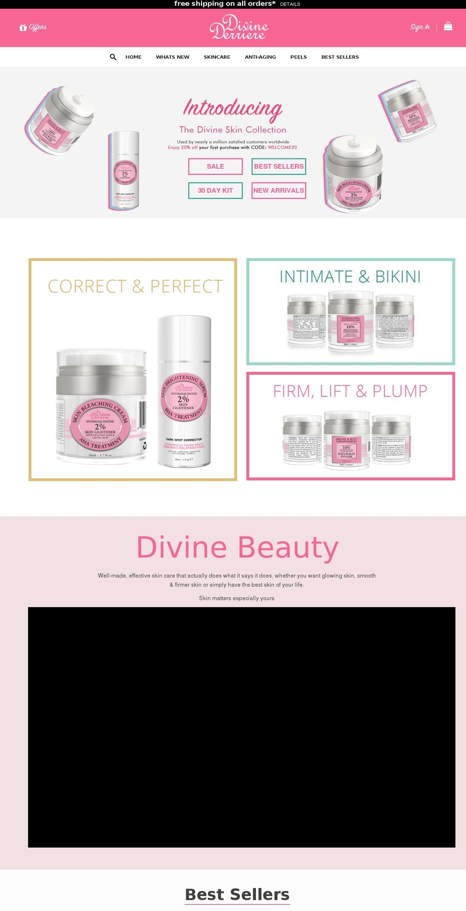 divinederriere.org shopify website screenshot