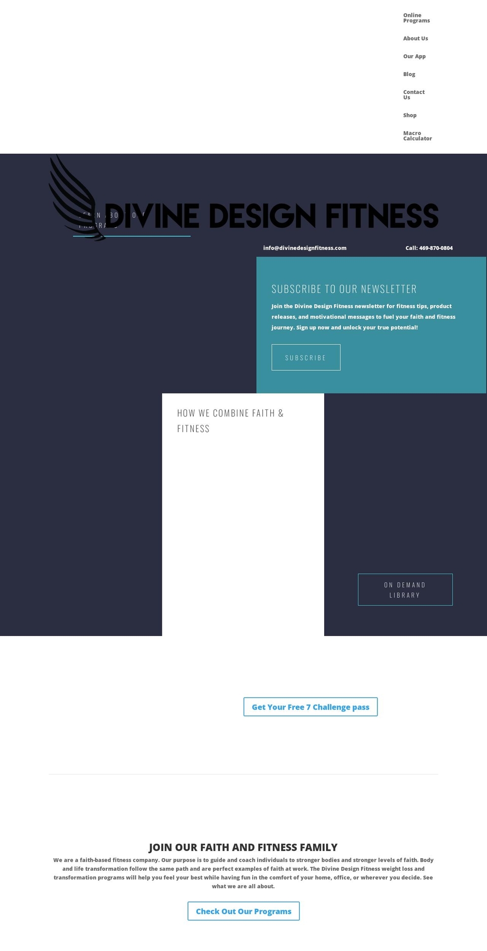 divinedesignfitness.com — Shopify storefront screenshot