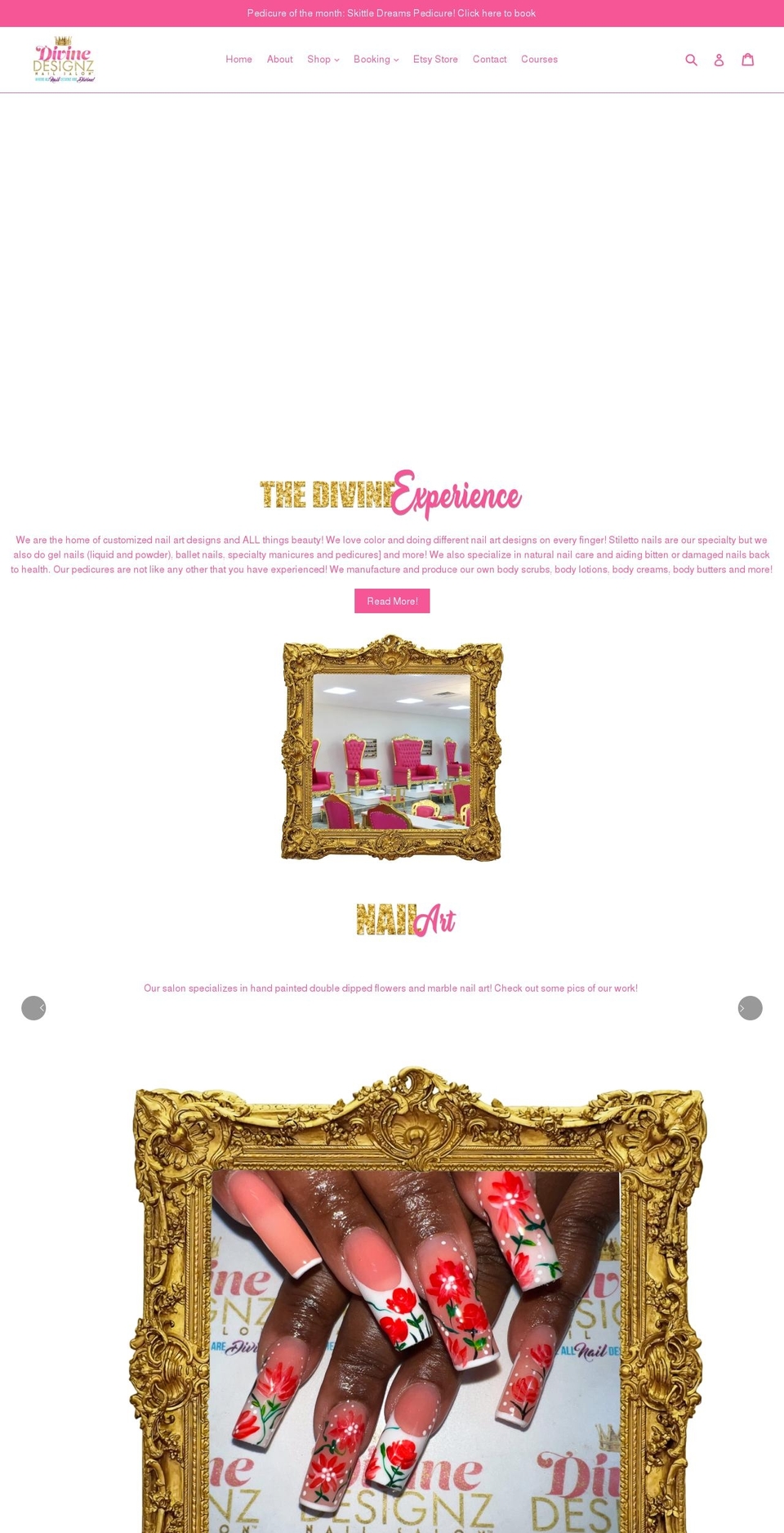 divinedesignz01.com shopify website screenshot