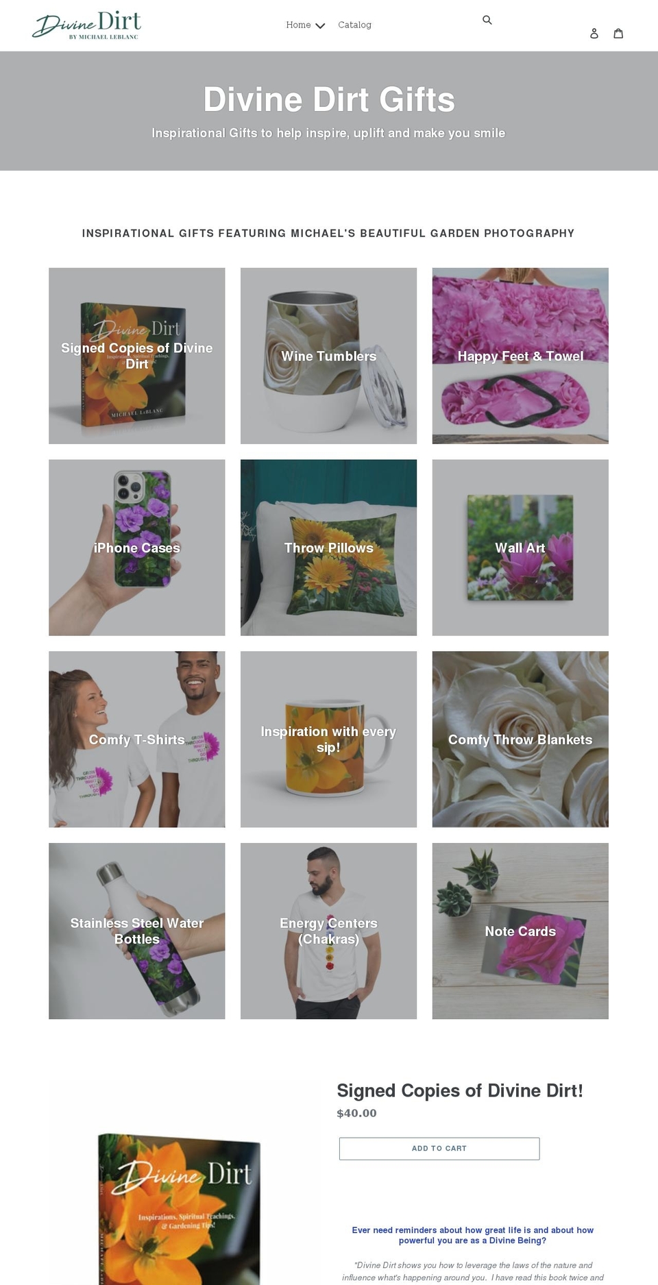 divinedirt.net shopify website screenshot