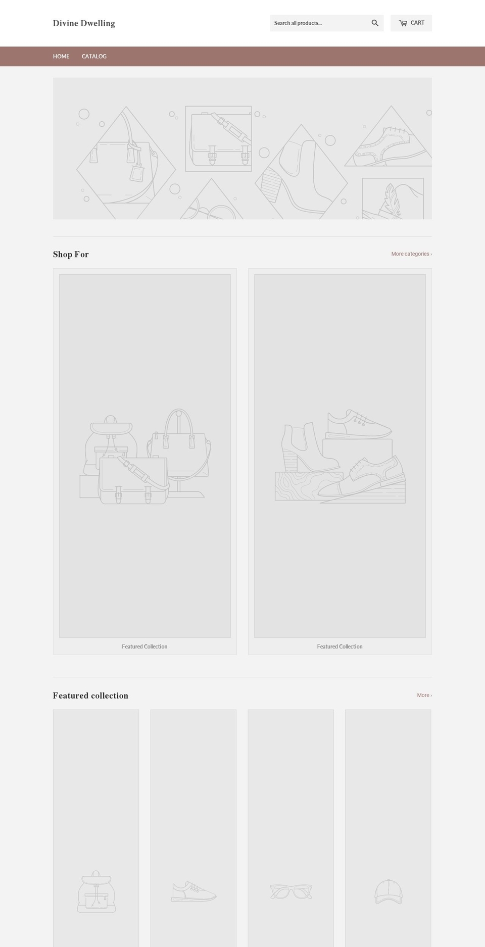divinedwelling.net shopify website screenshot