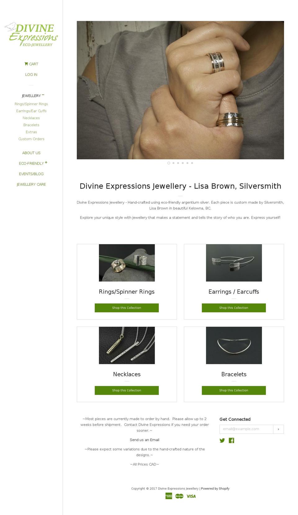 divineexpressions.ca shopify website screenshot