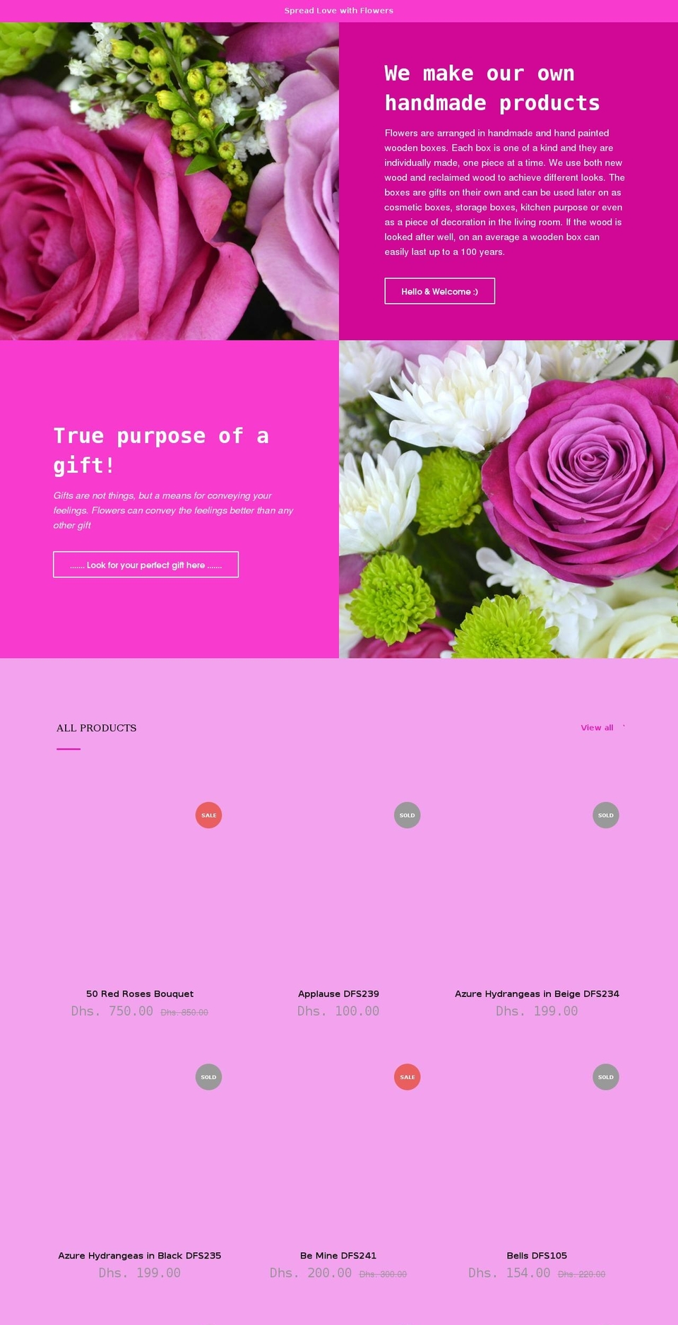 divineflowersdubai.com — Shopify storefront screenshot
