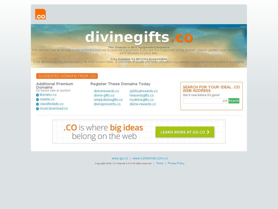 divinegifts.co shopify website screenshot