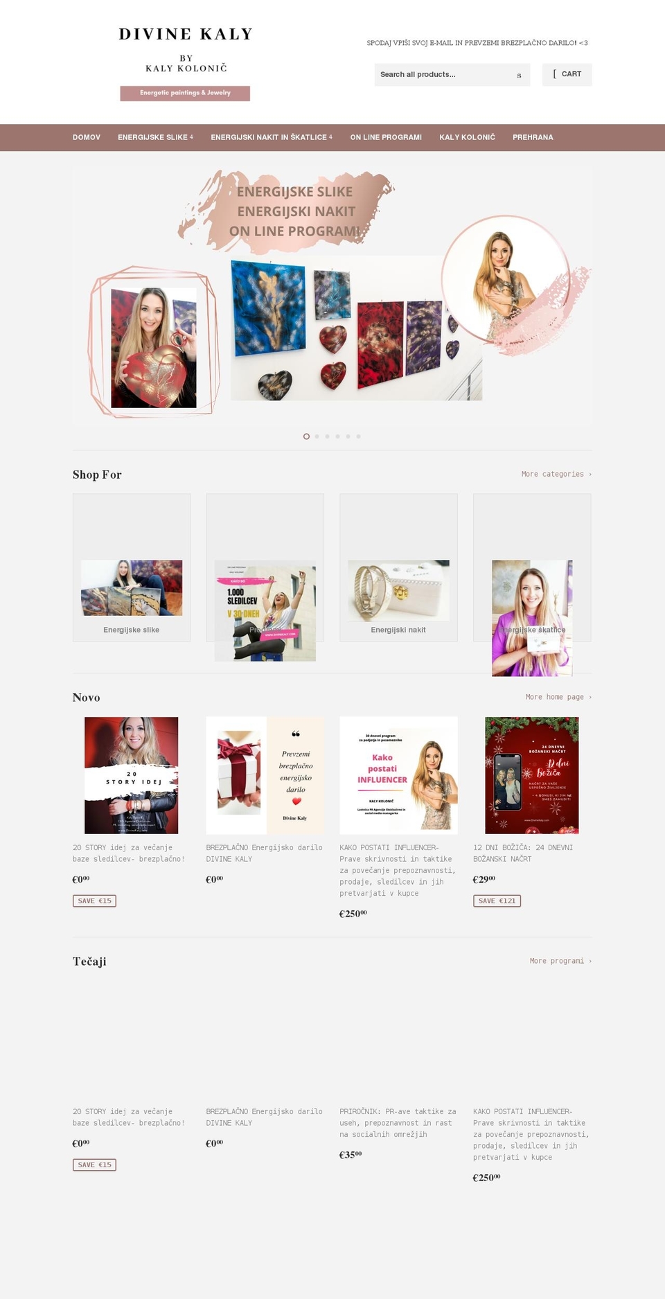 divinekaly.com shopify website screenshot